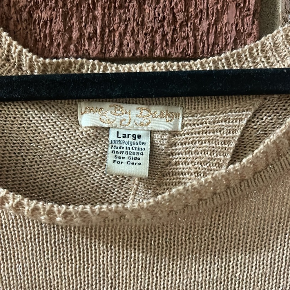 Open Back Gold/Champagne Sweater - Picture 3 of 3